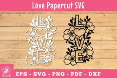 Floral Love Papercut SVG Bundle - CraftNest - Digital Crafting and Art