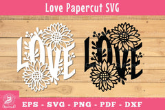 Floral Love Papercut Clipart Bundle - CraftNest - Digital Crafting and Art