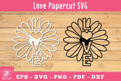 Floral Love Papercut SVG Bundle - CraftNest - Digital Crafting and Art