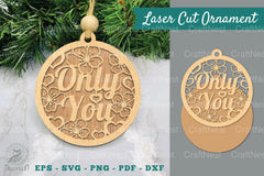 Floral Only You Laser Cut Ornament Clipart Bundle - CraftNest - Digital Crafting and Art