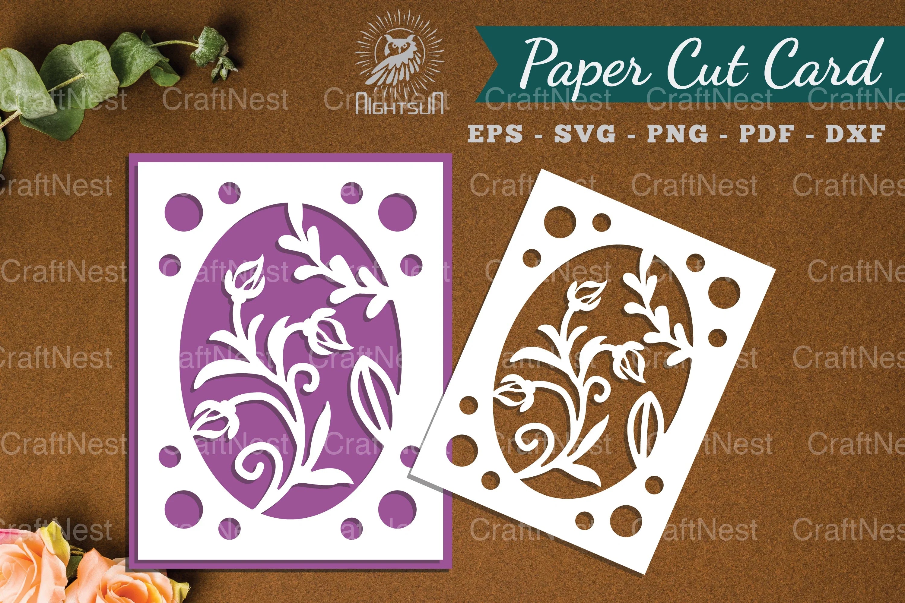 Floral Paper Cut Card SVG Bundle - CraftNest - Digital Crafting and Art