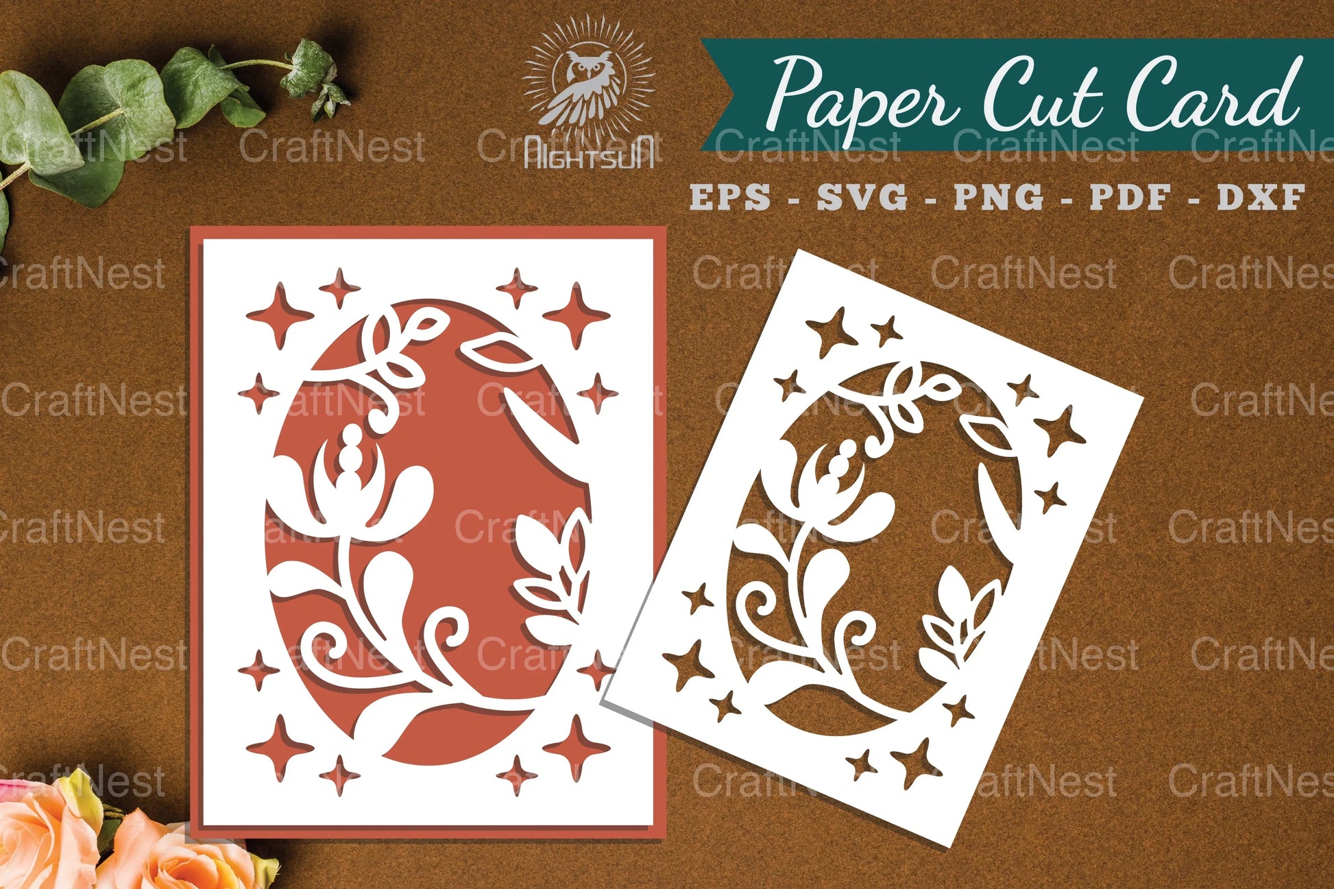 Floral Paper Cut Card SVG Bundle - CraftNest - Digital Crafting and Art