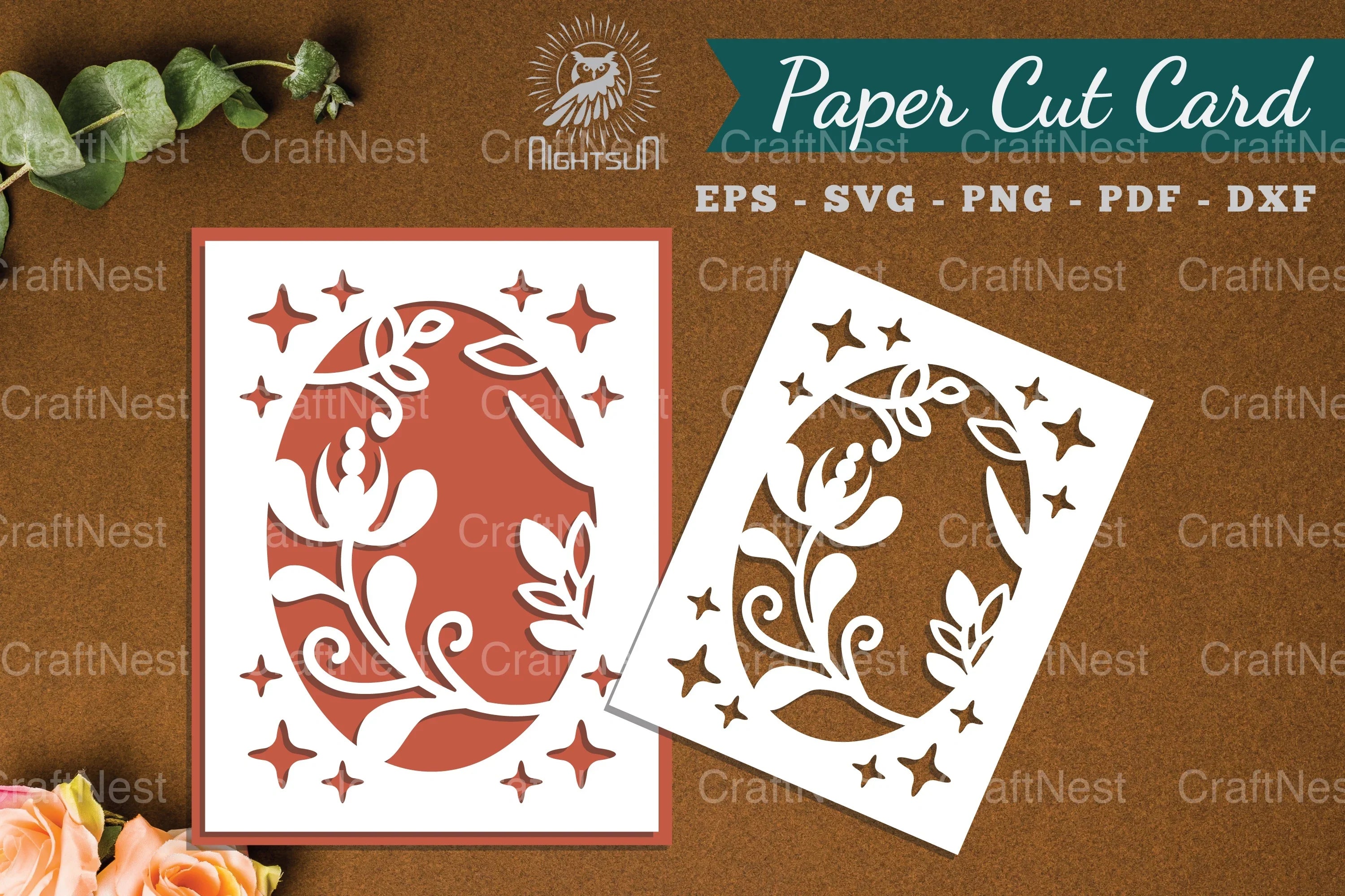 Floral Paper Cut Card SVG Bundle - CraftNest - Digital Crafting and Art