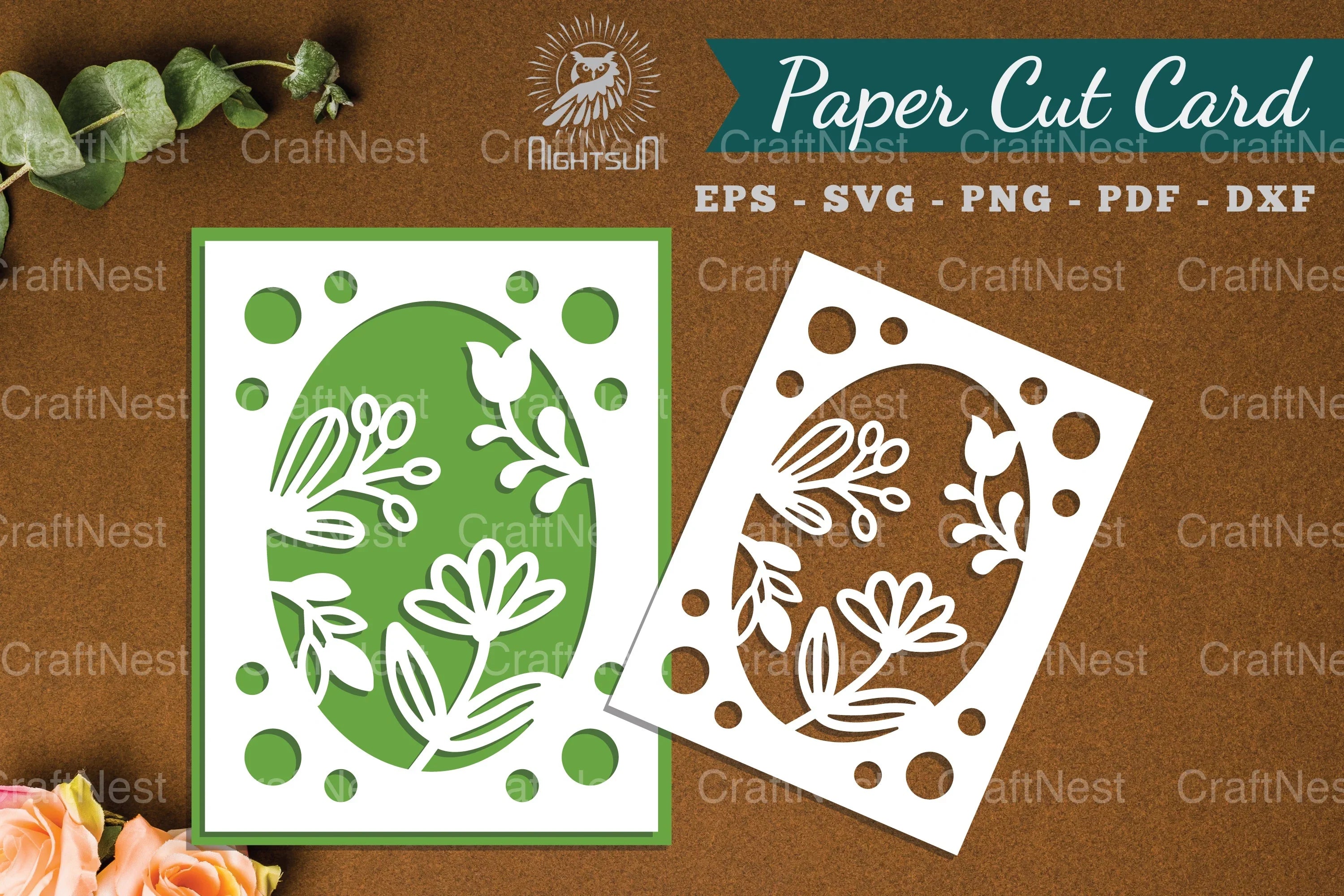 Floral Paper Cut Card SVG Bundle - CraftNest - Digital Crafting and Art