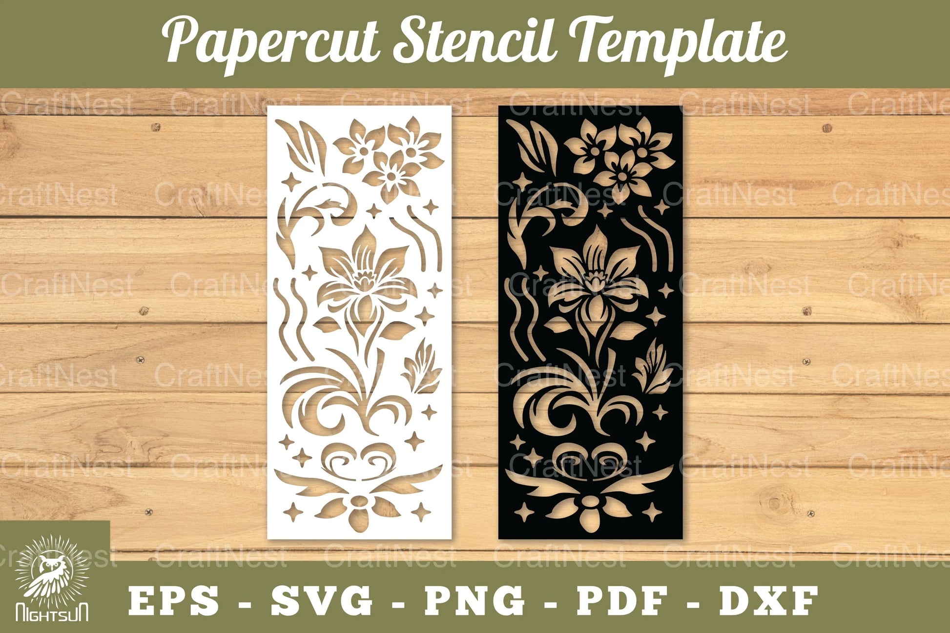 Floral Paper Cut Stencil Template Clipart Bundle - CraftNest - Digital Crafting and Art