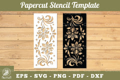 Floral Paper Cut Stencil Template Clipart Bundle - CraftNest - Digital Crafting and Art