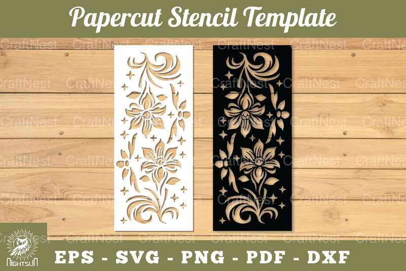 Floral Paper Cut Stencil Template Clipart Bundle - CraftNest - Digital Crafting and Art