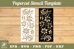 Floral Paper Cut Stencil Template Clipart Bundle - CraftNest - Digital Crafting and Art