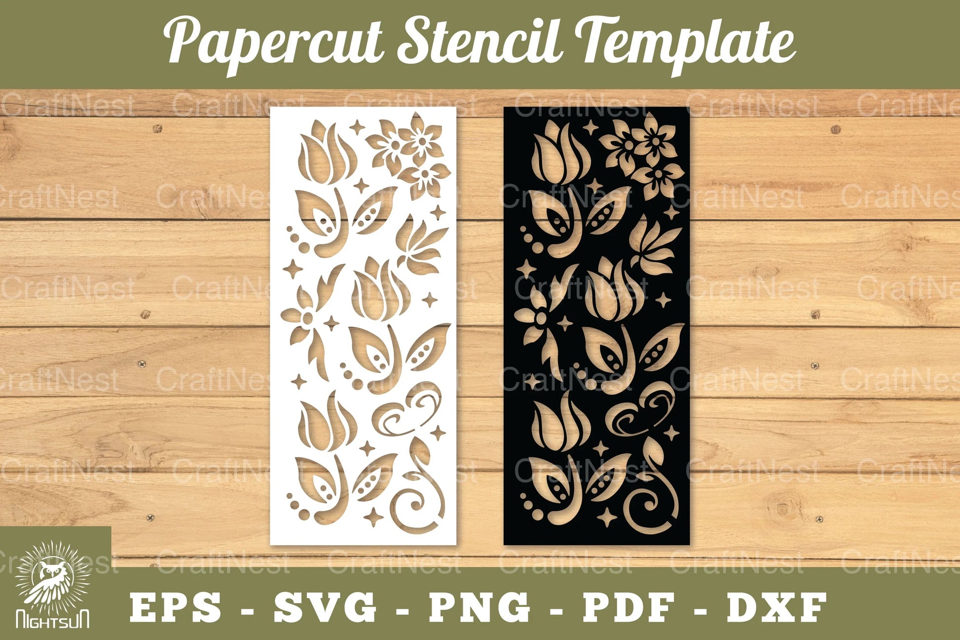 Floral Paper Cut Stencil Template Clipart Bundle - CraftNest - Digital Crafting and Art