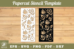 Floral Paper Cut Stencil Template Clipart Bundle - CraftNest - Digital Crafting and Art