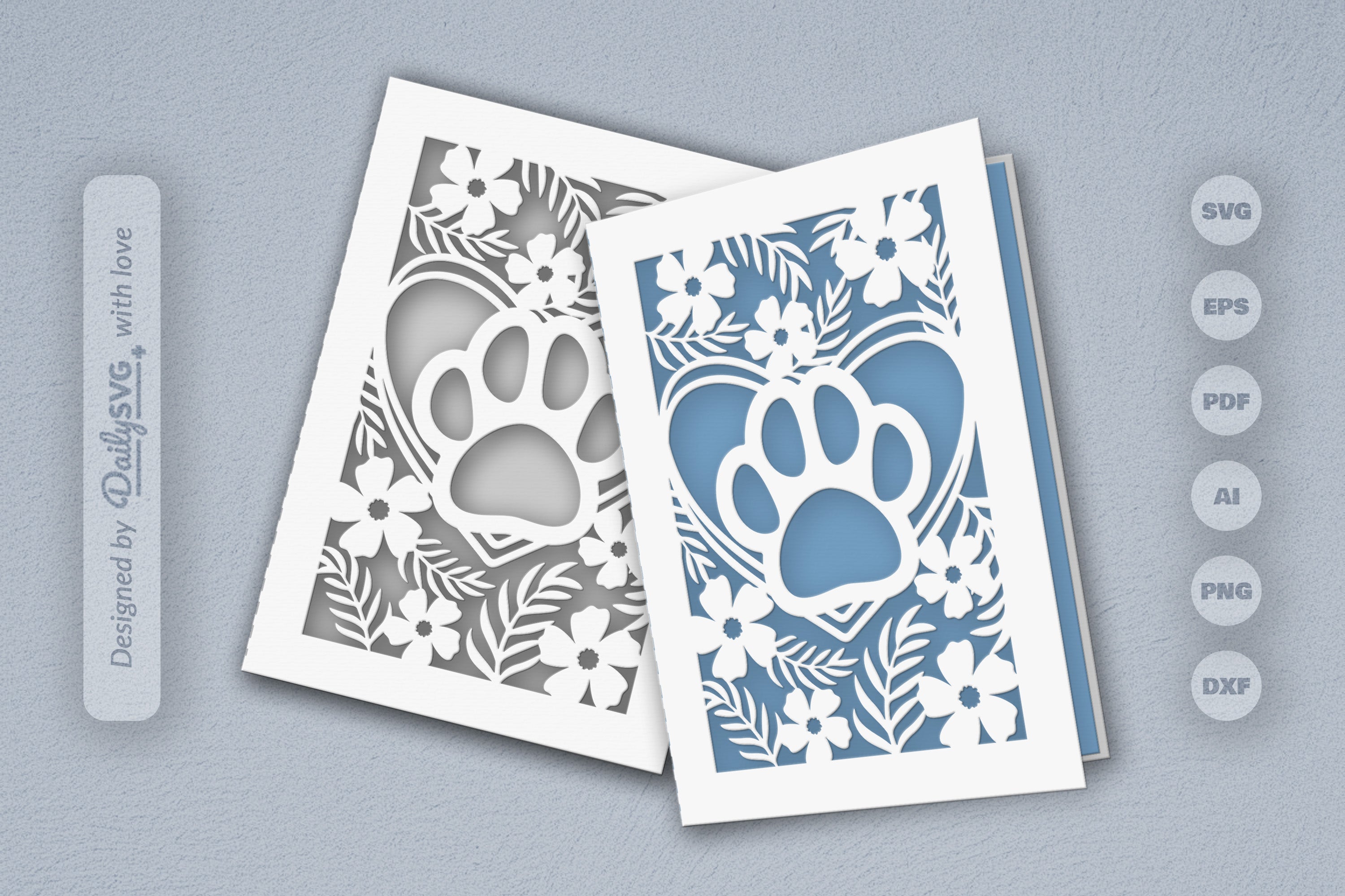 Floral Paw SVG Bundle for Pet Lovers 2