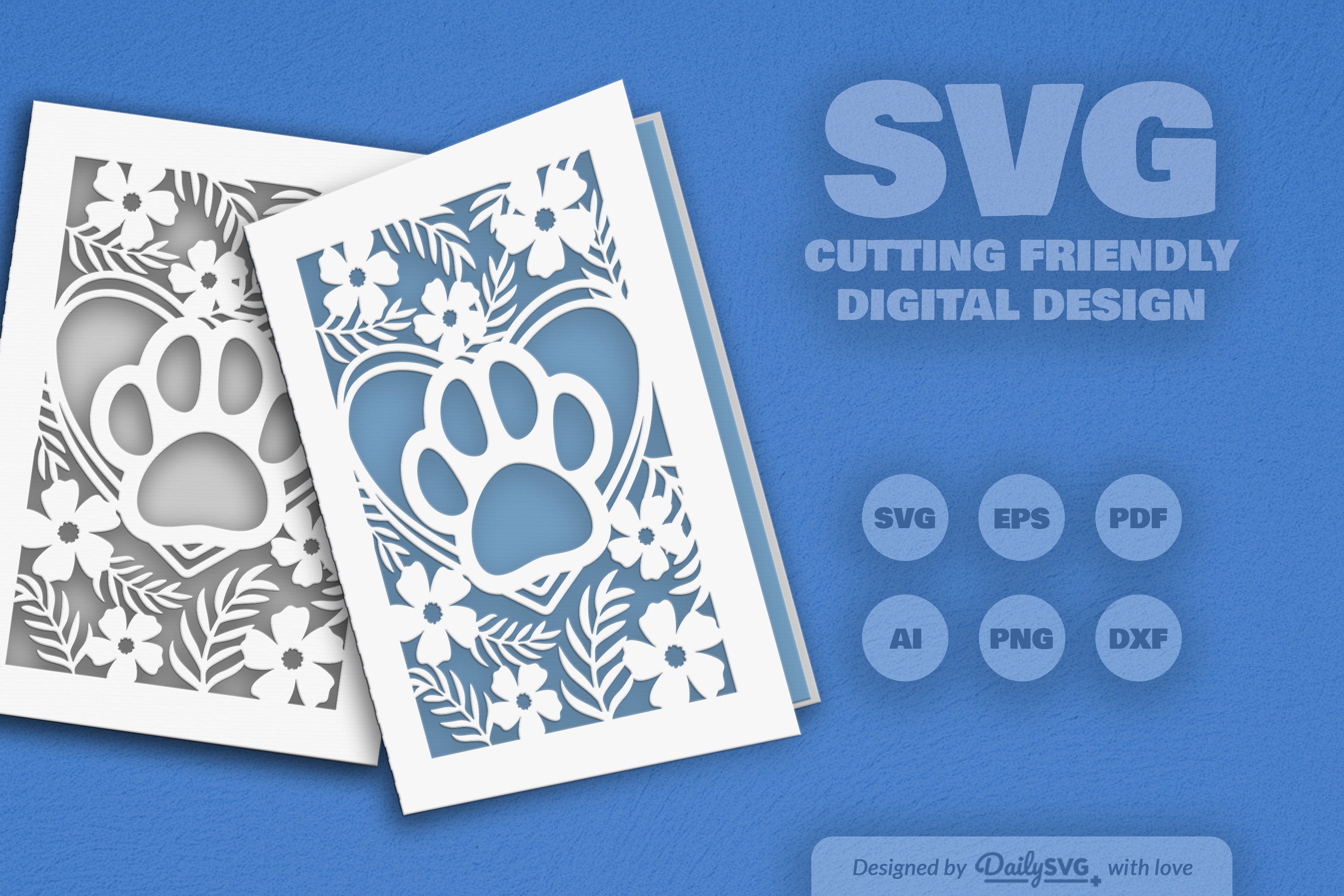 Floral Paw SVG Bundle for Pet Lovers 2
