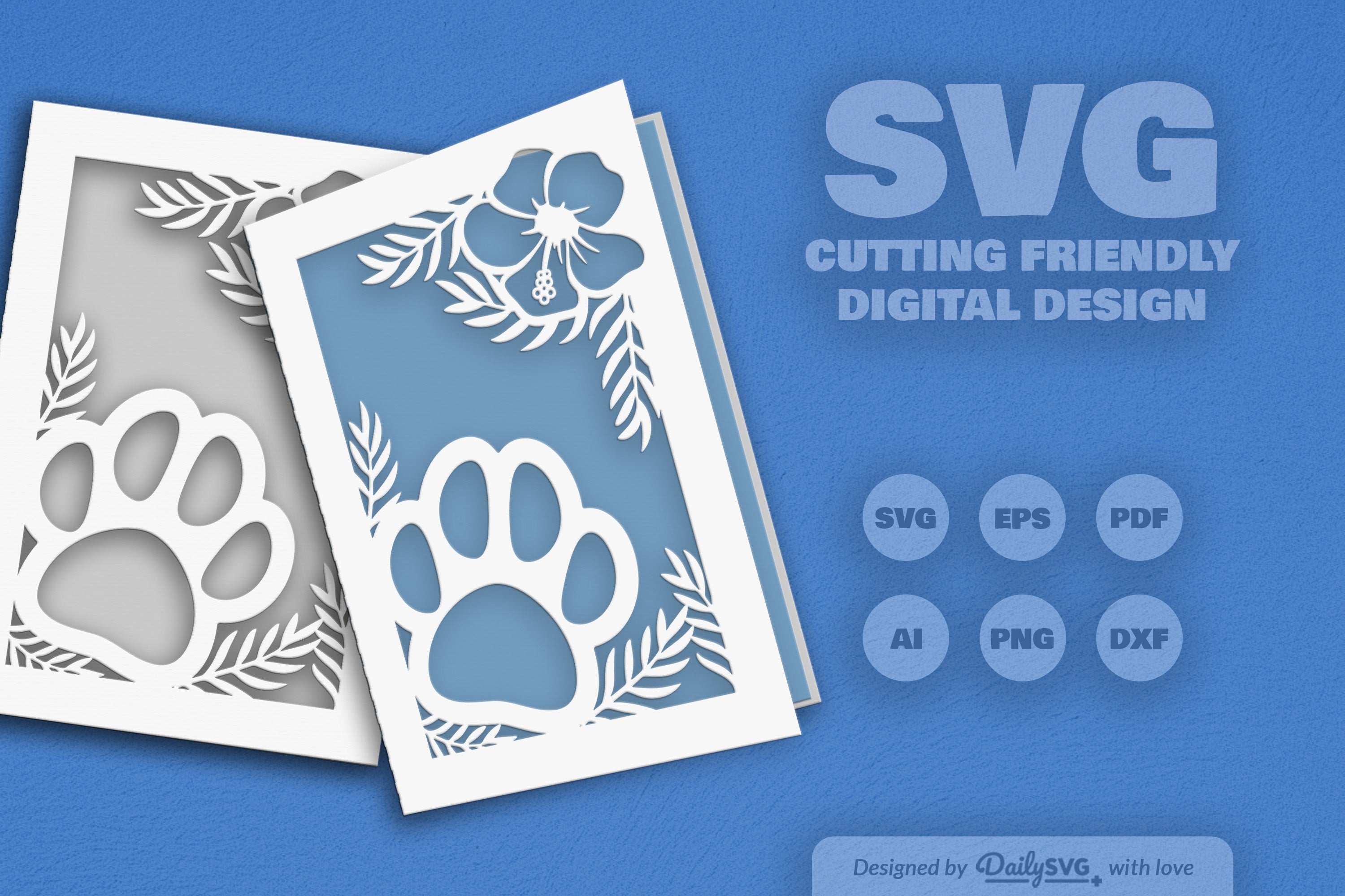 Floral Paw SVG Bundle for Pet Lovers 6