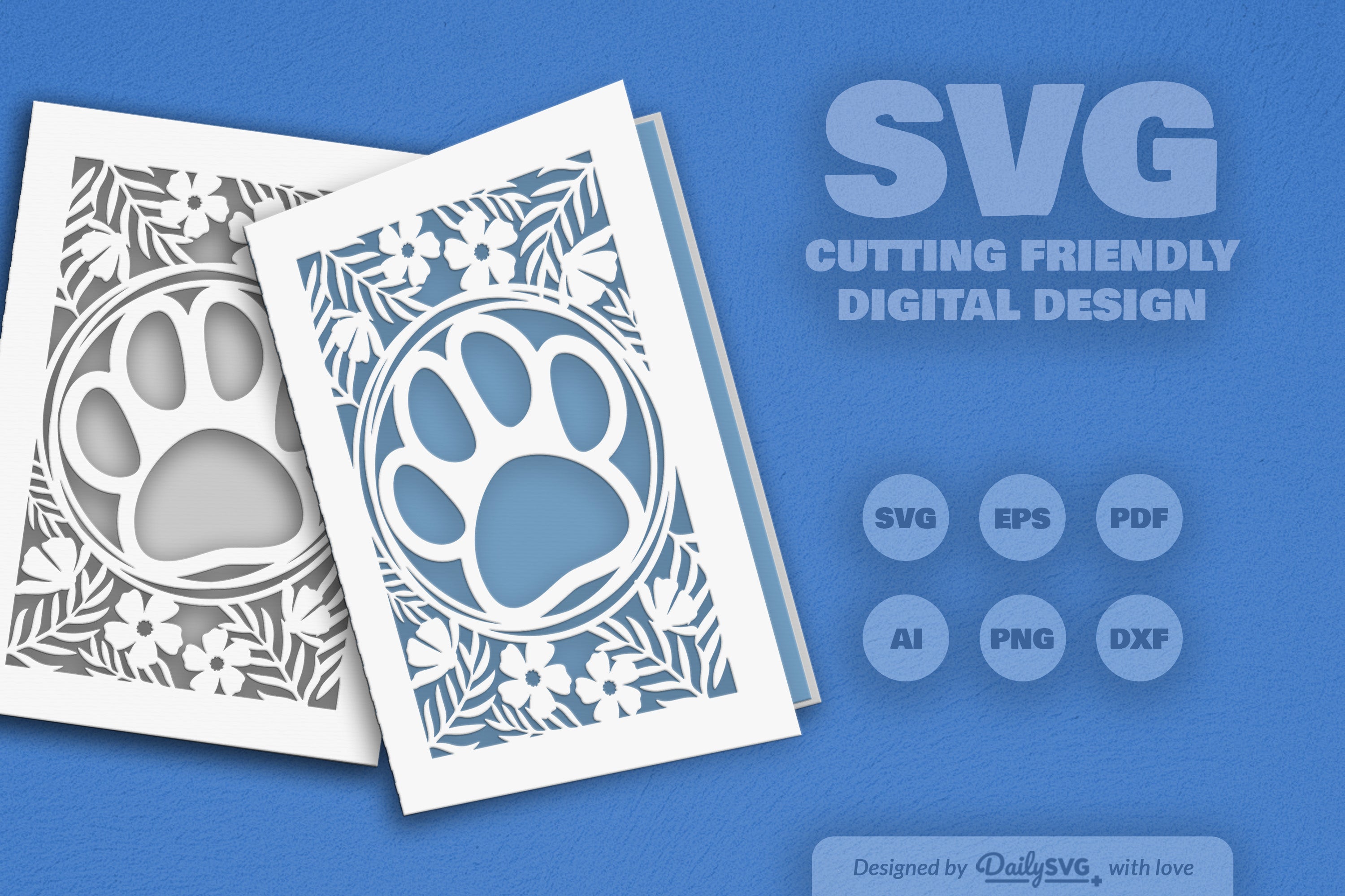 Floral Paw SVG Bundle for Pet Lovers 1