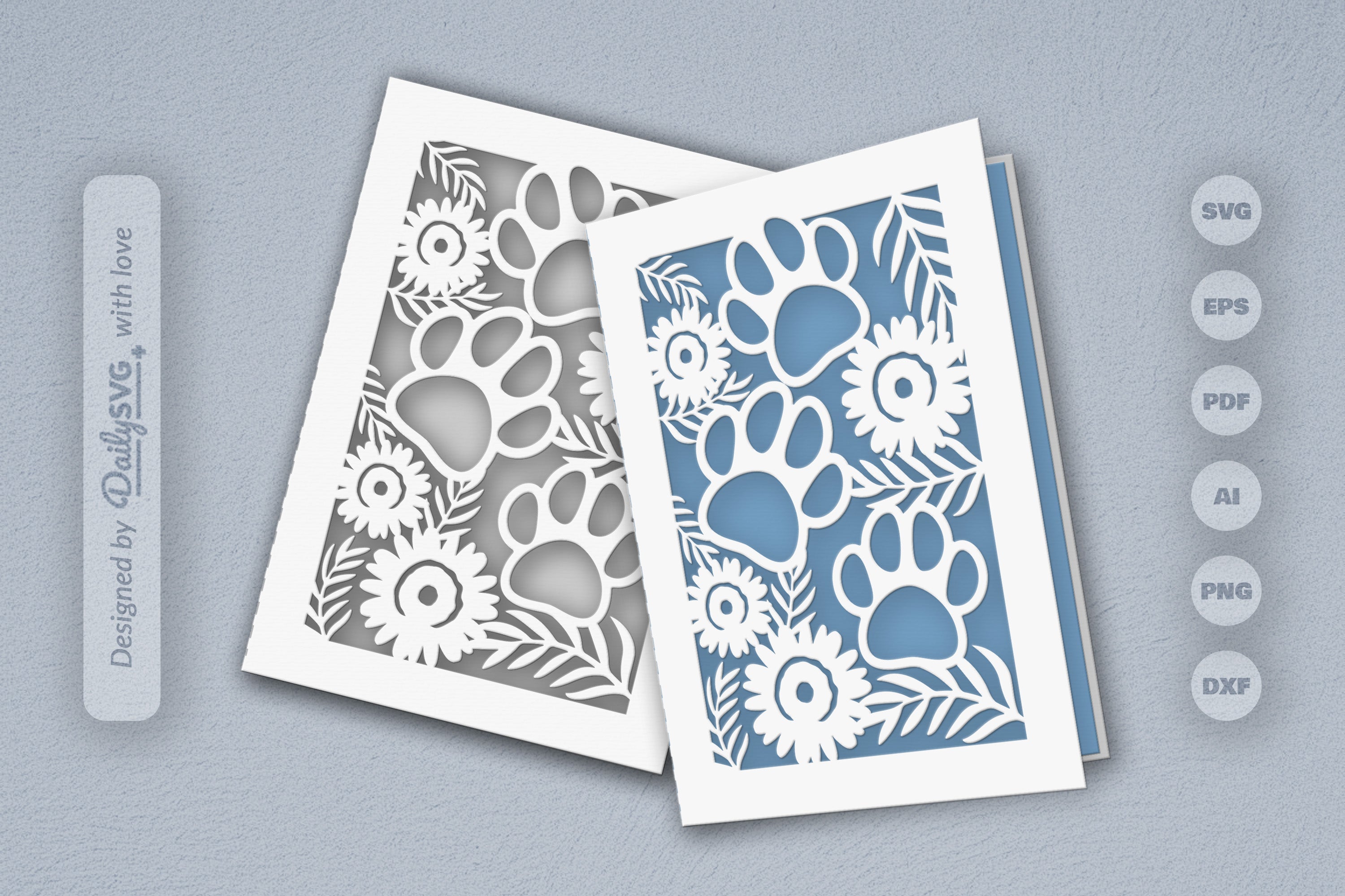 Floral Paw SVG Bundle for Pet Lovers 3