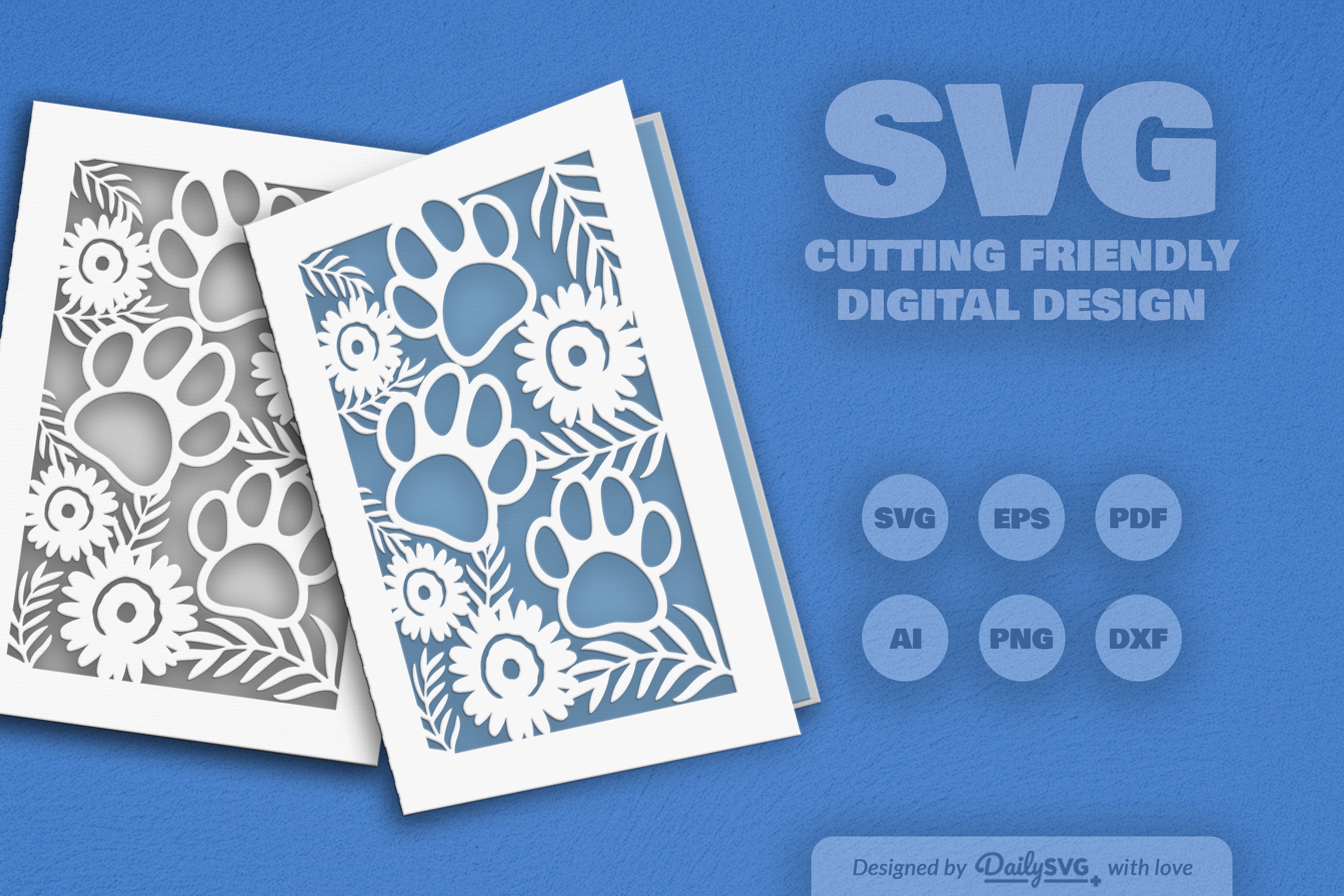 Floral Paw SVG Bundle for Pet Lovers 3