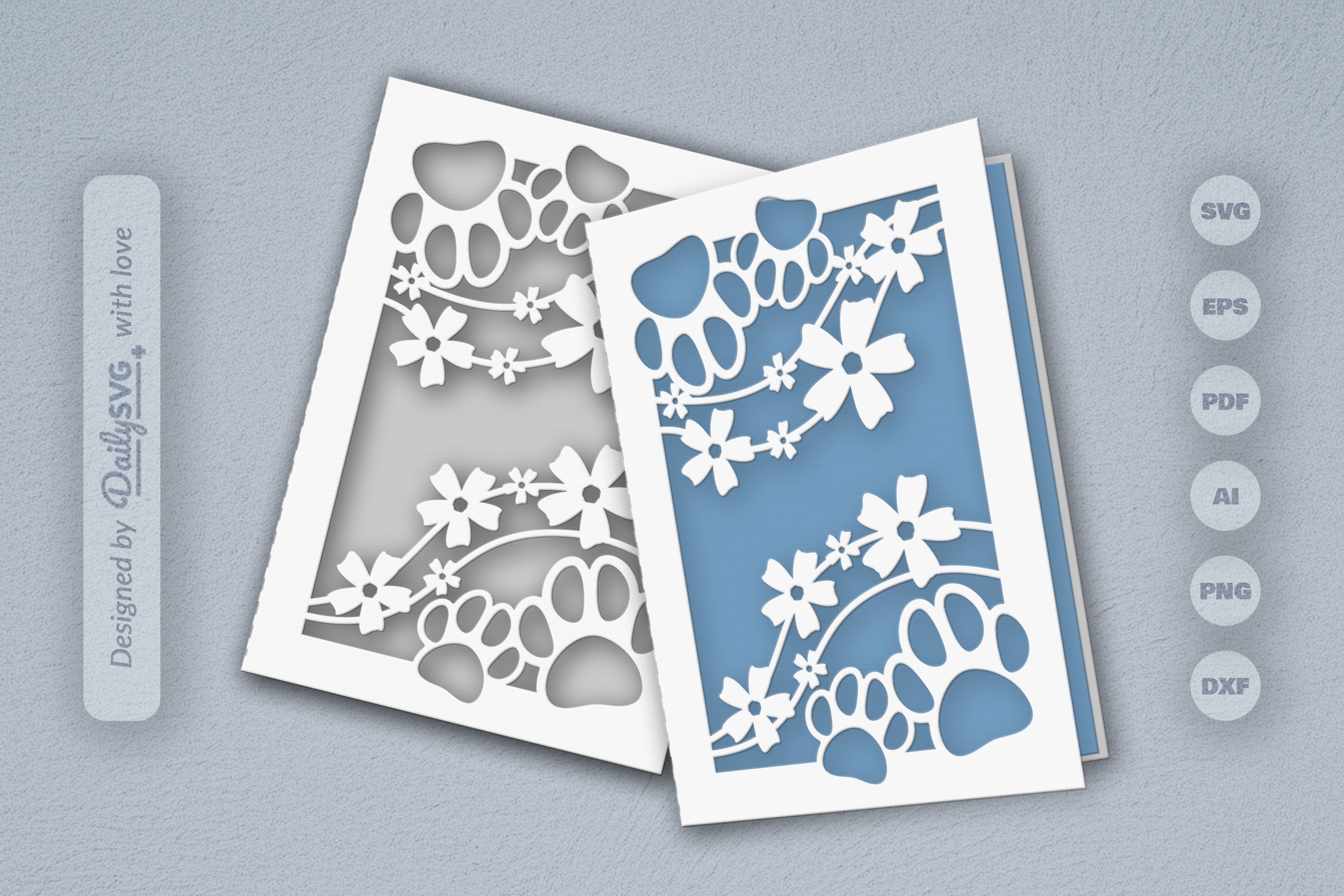 Floral Paw SVG Bundle for Pet Lovers
