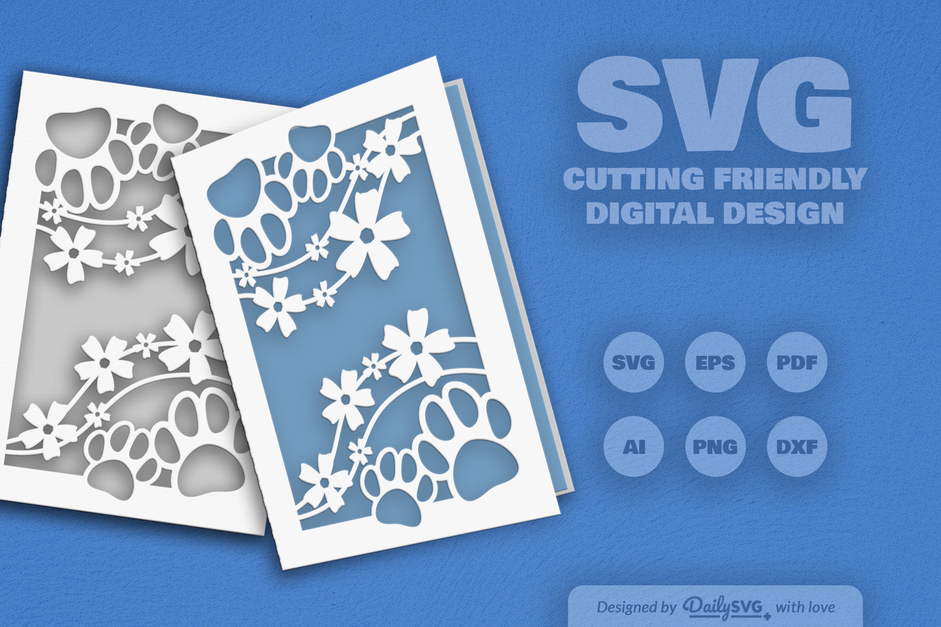 Floral Paw SVG Bundle for Pet Lovers