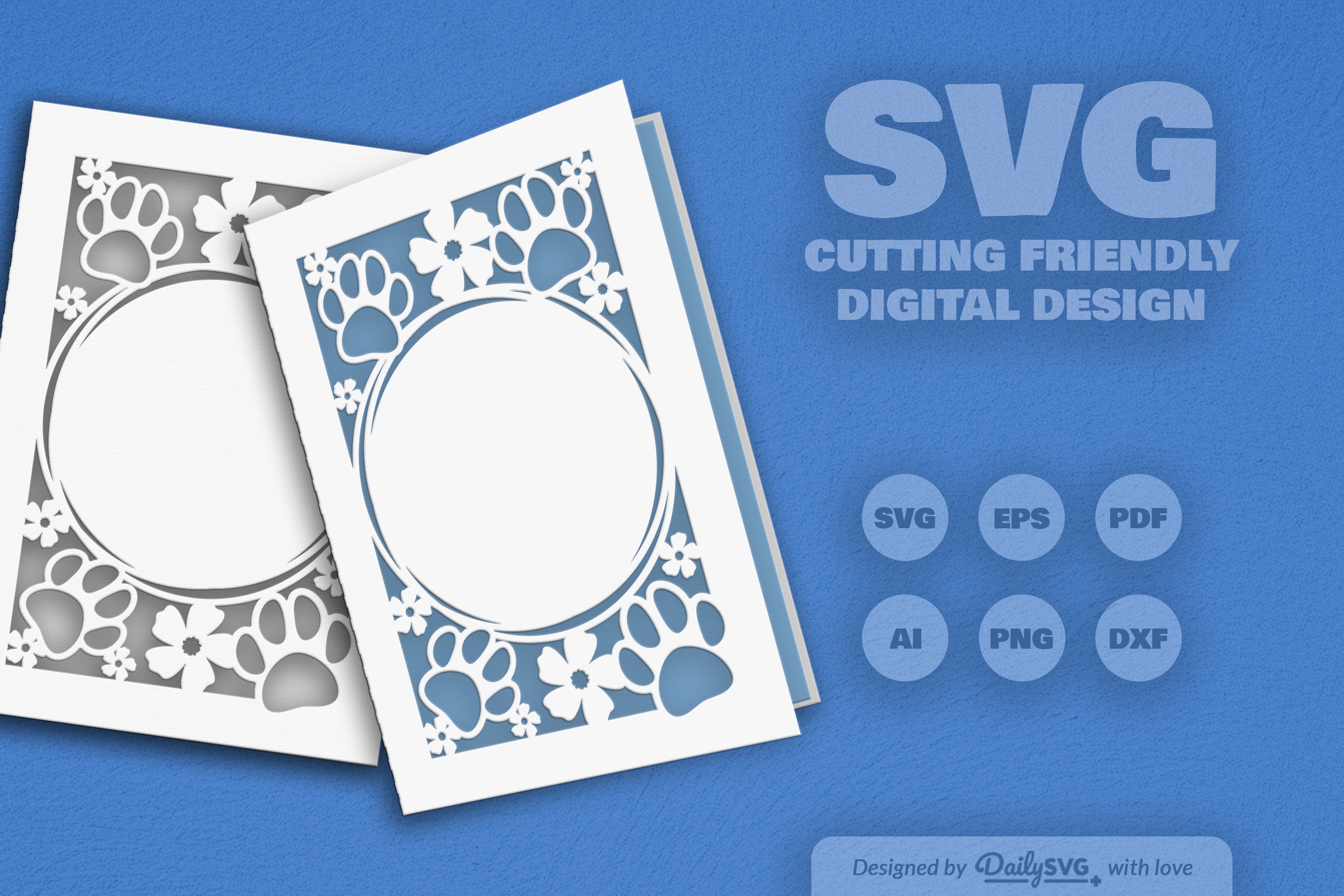 Floral Paw SVG Bundle for Pet Lovers 4