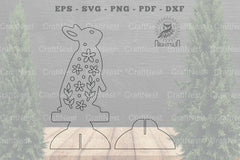 Floral Rabbit Laser Cut Home Decor SVG Bundle - CraftNest - Digital Crafting and Art