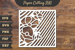 Floral Rectangle Frame Papercut Clipart Bundle - CraftNest - Digital Crafting and Art