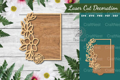 Floral Rectangle Laser Cut Sign Clipart Bundle - CraftNest - Digital Crafting and Art