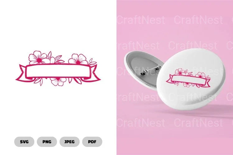 Floral Ribbon Border SVG Bundle - CraftNest - Digital Crafting and Art
