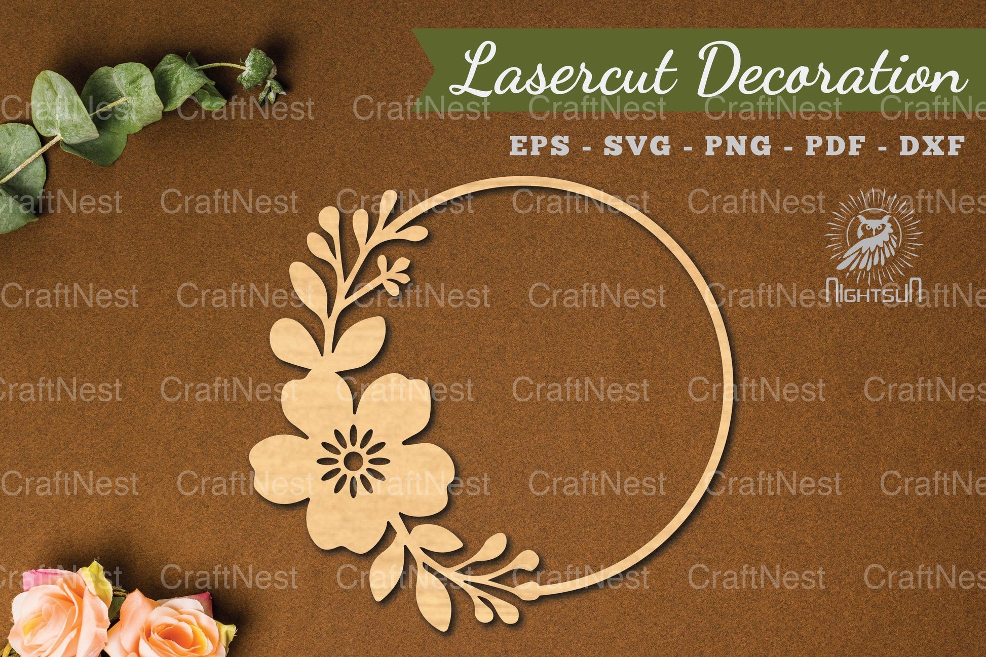 Floral Round Lasercut Decoration Clipart Bundle - CraftNest - Digital Crafting and Art
