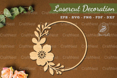 Floral Round Lasercut Decoration Clipart Bundle - CraftNest - Digital Crafting and Art