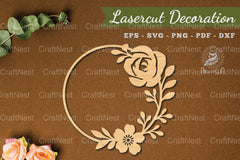 Floral Round Lasercut Decoration Clipart Bundle - CraftNest - Digital Crafting and Art