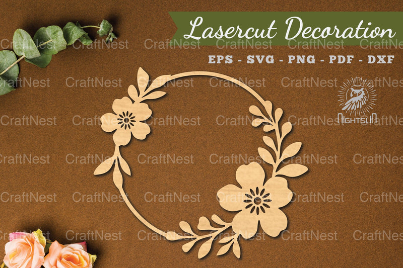 Floral Round Lasercut Decoration Clipart Bundle - CraftNest - Digital Crafting and Art