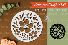 Floral Round Paper Cut Clipart Bundle - CraftNest - Digital Crafting and Art