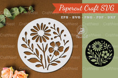 Floral Round Paper Cut Clipart Bundle - CraftNest - Digital Crafting and Art