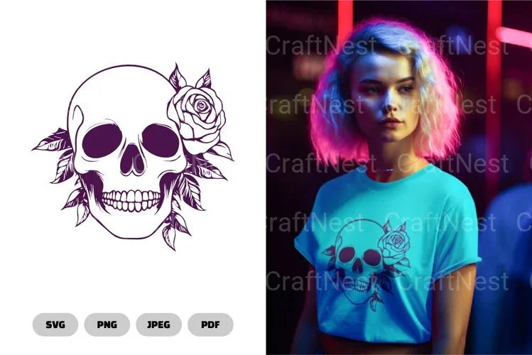 Floral Skull SVG Bundle - CraftNest - Digital Crafting and Art