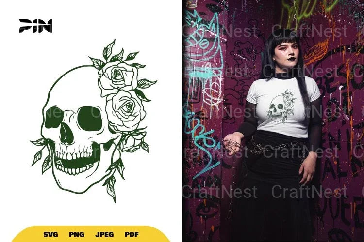 Floral Skull SVG Bundle - CraftNest - Digital Crafting and Art
