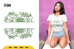 Floral Split Border SVG Bundle - CraftNest - Digital Crafting and Art