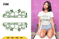Floral Split Border SVG Bundle - CraftNest - Digital Crafting and Art