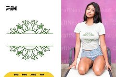 Floral Split Border SVG Bundle - CraftNest - Digital Crafting and Art