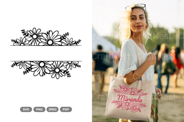 Floral Split Border Clipart Bundle - CraftNest - Digital Crafting and Art