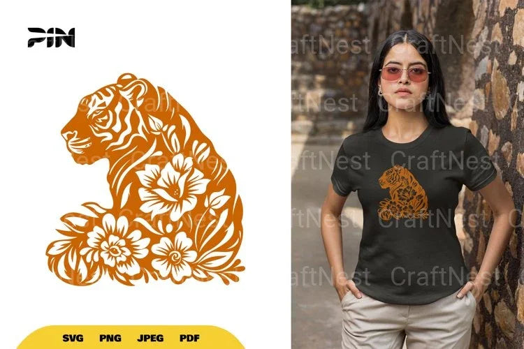 Floral Tiger Nature SVG Bundle - CraftNest - Digital Crafting and Art