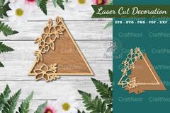 Floral Triangle Laser Cut Sign Clipart Bundle - CraftNest - Digital Crafting and Art