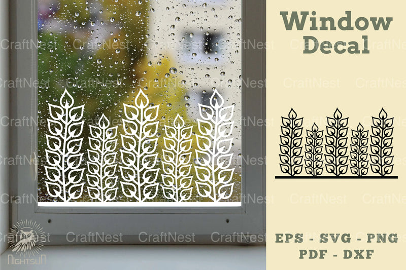 Floral Window Decal Clipart Bundle - CraftNest - Digital Crafting and Art