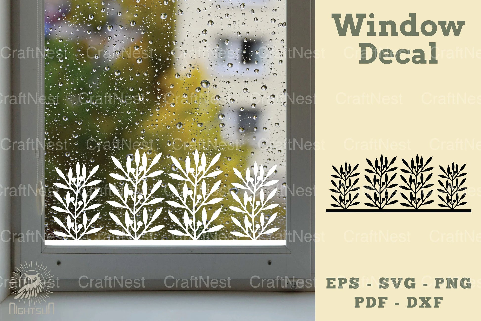 Floral Window Decal Clipart Bundle - CraftNest - Digital Crafting and Art