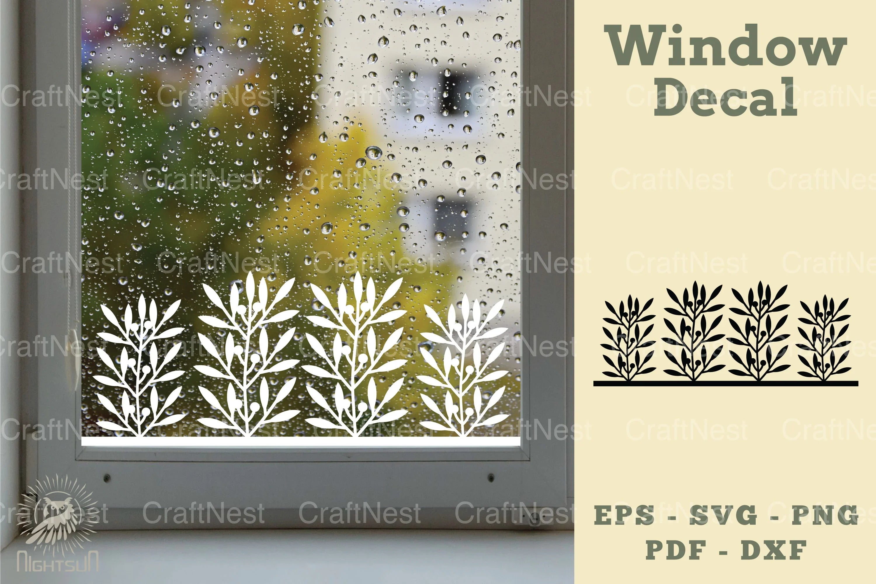 Floral Window Decal Clipart Bundle - CraftNest - Digital Crafting and Art
