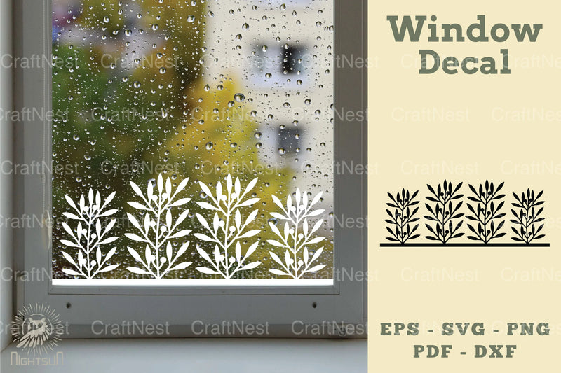 Floral Window Decal Clipart Bundle - CraftNest - Digital Crafting and Art
