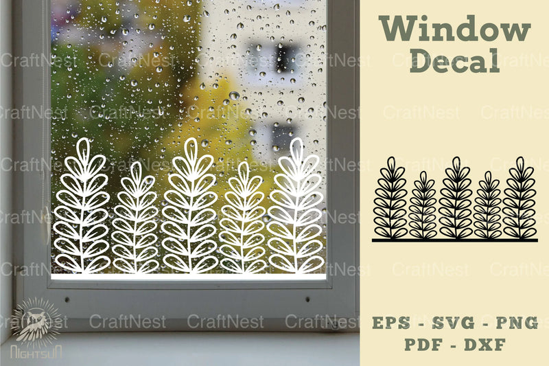 Floral Window Decal SVG Bundle - CraftNest - Digital Crafting and Art