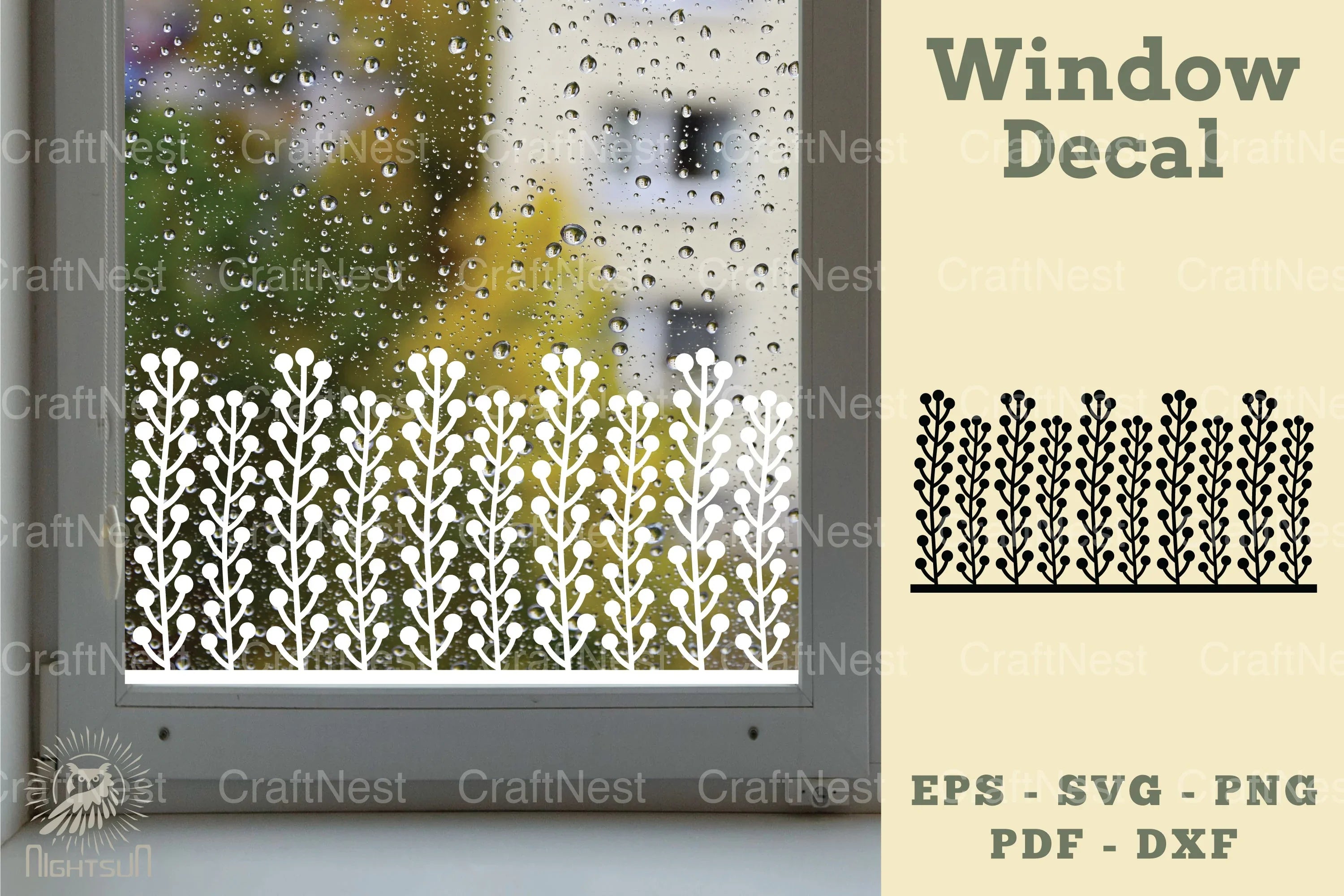 Floral Window Decal SVG Bundle - CraftNest - Digital Crafting and Art