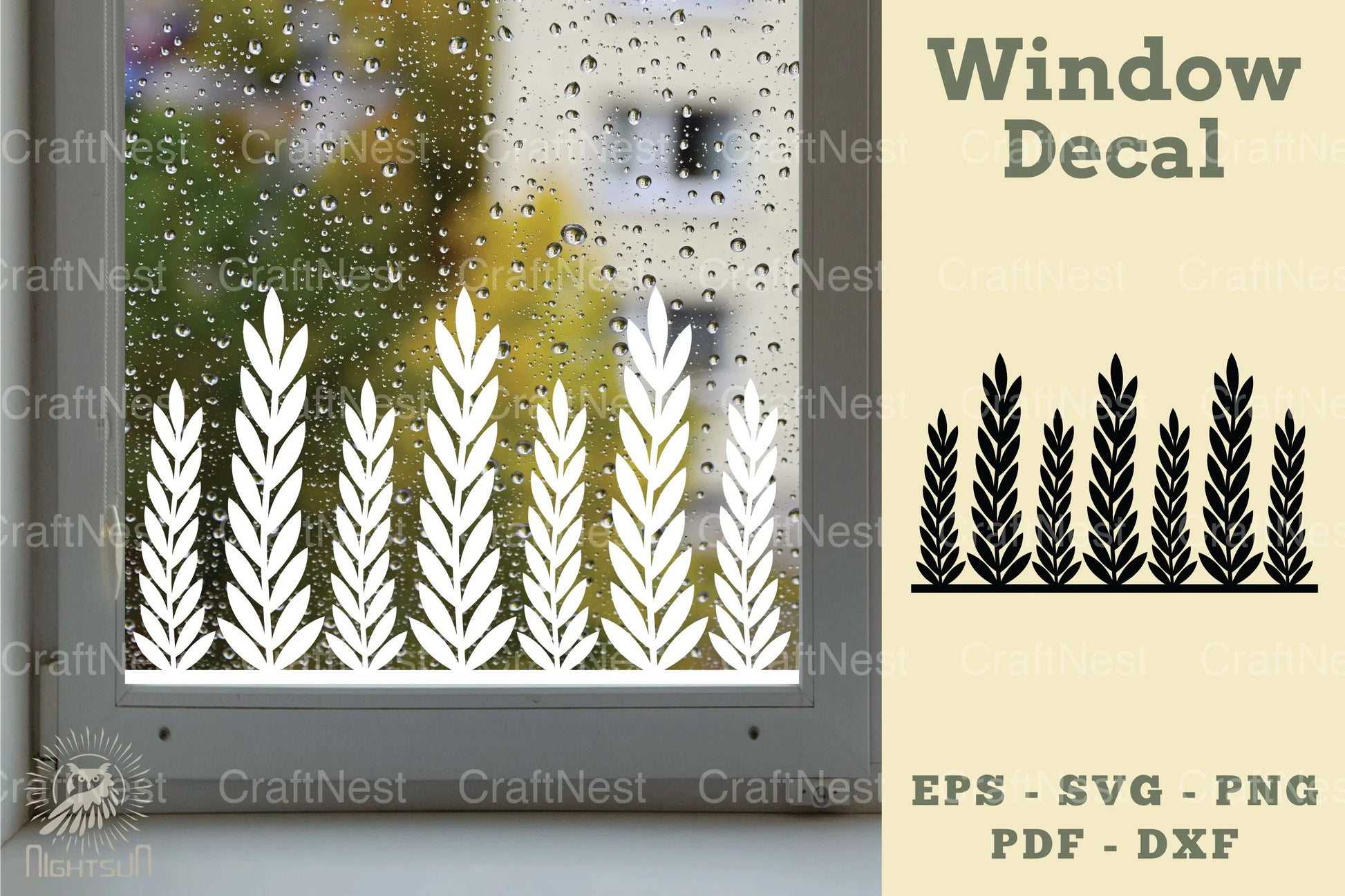 Floral Window Decal SVG Bundle - CraftNest - Digital Crafting and Art