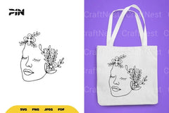 Floral Women SVG Bundle - CraftNest - Digital Crafting and Art