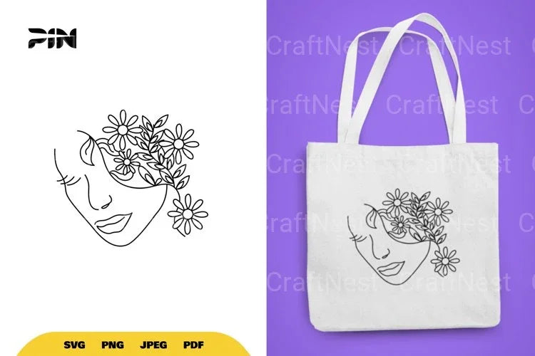 Floral Women SVG Bundle Clipart - CraftNest - Digital Crafting and Art